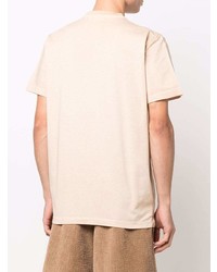 T-shirt à col rond imprimé beige DSQUARED2