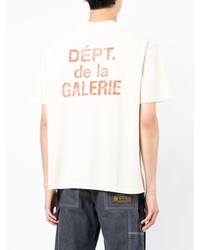 T-shirt à col rond imprimé beige GALLERY DEPT.