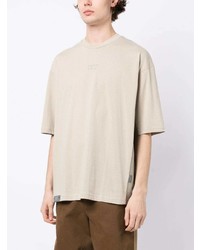 T-shirt à col rond imprimé beige Izzue