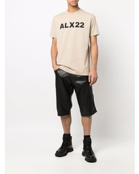 T-shirt à col rond imprimé beige 1017 Alyx 9Sm