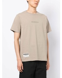 T-shirt à col rond imprimé beige Izzue