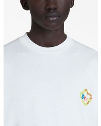 T-shirt à col rond imprimé beige Marni