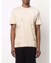 T-shirt à col rond imprimé beige 1017 Alyx 9Sm