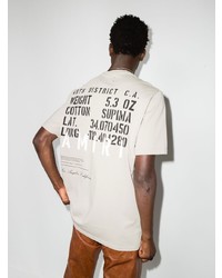 T-shirt à col rond imprimé beige Amiri