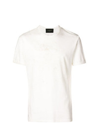 T-shirt à col rond imprimé beige Mr & Mrs Italy
