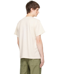 T-shirt à col rond imprimé beige Afield Out