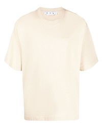 T-shirt à col rond imprimé beige Off-White