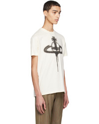 T-shirt à col rond imprimé beige Vivienne Westwood