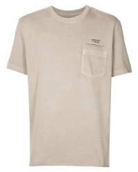T-shirt à col rond imprimé beige OSKLEN