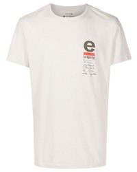 T-shirt à col rond imprimé beige OSKLEN