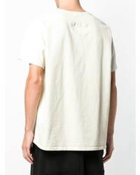 T-shirt à col rond imprimé beige Rhude