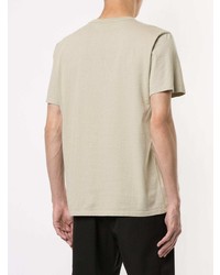 T-shirt à col rond imprimé beige MAISON KITSUNÉ