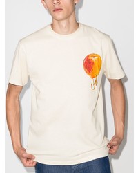 T-shirt à col rond imprimé beige JW Anderson