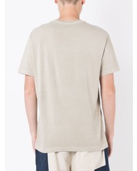 T-shirt à col rond imprimé beige OSKLEN