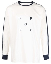 T-shirt à col rond imprimé beige Pop Trading Company