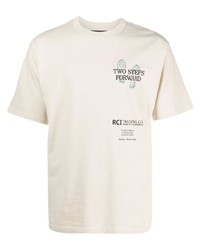 T-shirt à col rond imprimé beige Reese Cooper® 