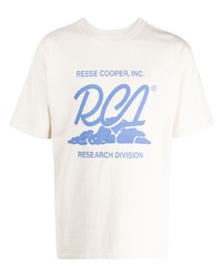 T-shirt à col rond imprimé beige Reese Cooper® 