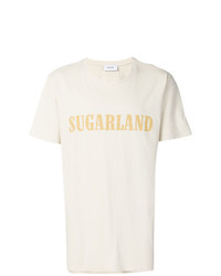 T-shirt à col rond imprimé beige Rhude