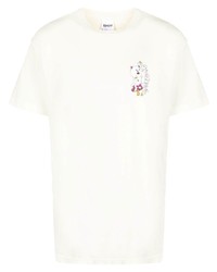 T-shirt à col rond imprimé beige RIPNDIP