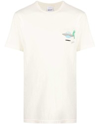 T-shirt à col rond imprimé beige RIPNDIP