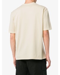 T-shirt à col rond imprimé beige Maison Margiela
