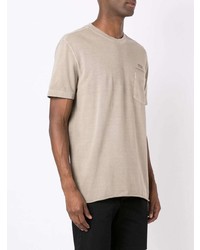 T-shirt à col rond imprimé beige OSKLEN