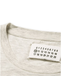 T-shirt à col rond imprimé beige Maison Margiela