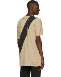 T-shirt à col rond imprimé beige 11 By Boris Bidjan Saberi