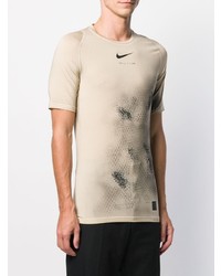 T-shirt à col rond imprimé beige 1017 Alyx 9Sm