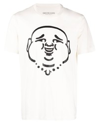 T-shirt à col rond imprimé beige True Religion