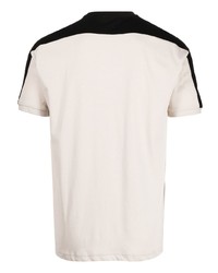 T-shirt à col rond imprimé beige Ea7 Emporio Armani