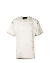 T-shirt à col rond imprimé beige United Standard