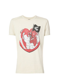 T-shirt à col rond imprimé beige Vivienne Westwood Anglomania