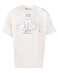 T-shirt à col rond imprimé beige VTMNTS