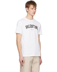 T-shirt à col rond imprimé beige Valentino
