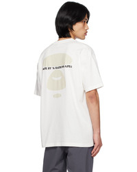 T-shirt à col rond imprimé beige AAPE BY A BATHING APE