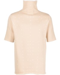 T-shirt à col rond imprimé beige Xander Zhou