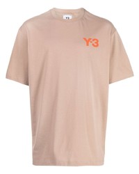 T-shirt à col rond imprimé beige Y-3