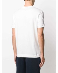 T-shirt à col rond imprimé blanc et bleu marine Emporio Armani