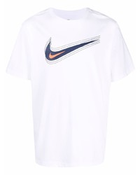 T-shirt à col rond imprimé blanc et bleu marine Jordan