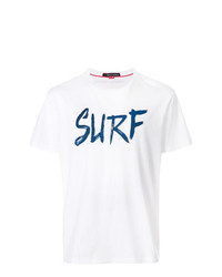 T-shirt à col rond imprimé blanc et bleu marine Perfect Moment