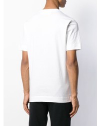 T-shirt à col rond imprimé blanc et bleu marine 1017 Alyx 9Sm