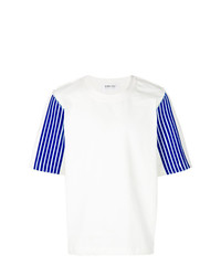 T-shirt à col rond imprimé blanc et bleu Dima Leu