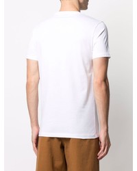 T-shirt à col rond imprimé blanc et bleu PS Paul Smith