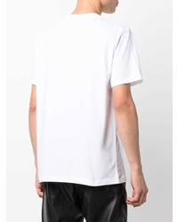 T-shirt à col rond imprimé blanc et bleu Koché