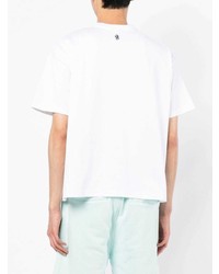 T-shirt à col rond imprimé blanc et bleu BAPE BLACK *A BATHING APE®