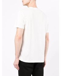 T-shirt à col rond imprimé blanc et bleu Nudie Jeans