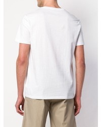 T-shirt à col rond imprimé blanc et bleu Polo Ralph Lauren