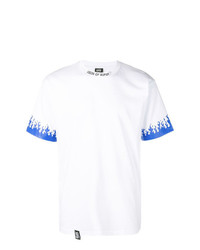 T-shirt à col rond imprimé blanc et bleu Vision Of Super