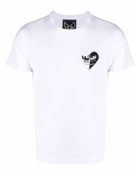 T-shirt à col rond imprimé blanc et noir 10 CORSO COMO